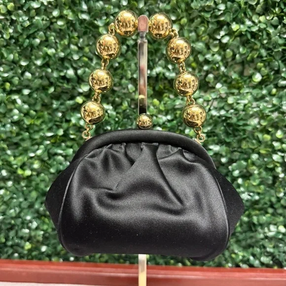 Tiffany & co. Bead Chain Bracelet Back Satin Mini Evening Bag - Picture 3 of 9